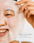 SHEET MASK AU COLLAGÈNE ET À L’EXTRAIT D’ESCARGOT