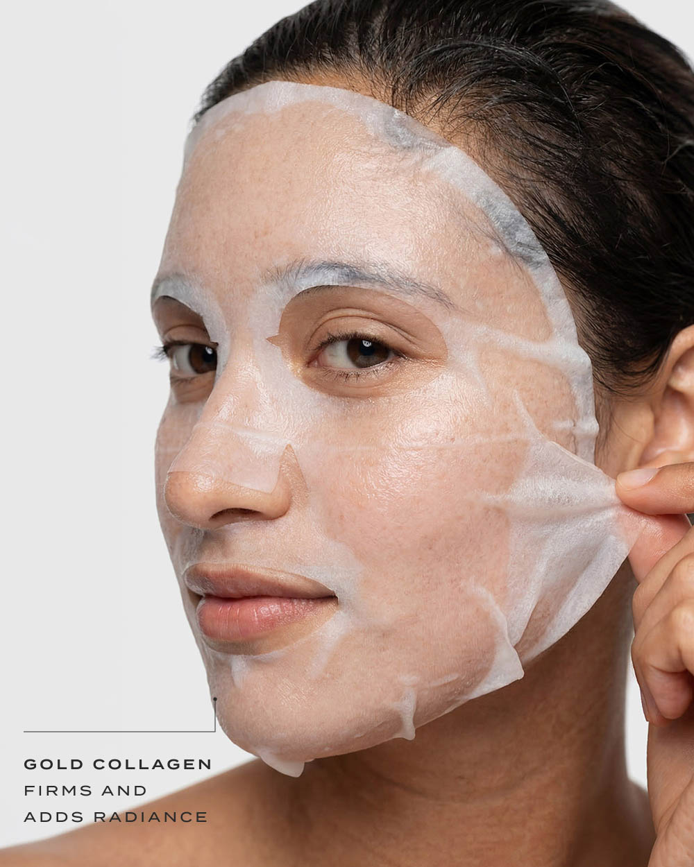 MASCARILLA DE HOJA DE COLÁGENO CON ORO